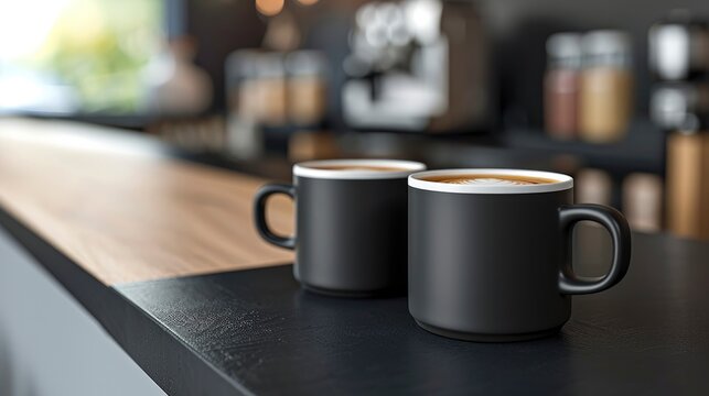 Two ceramic coffee cups