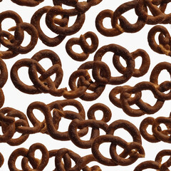 Seamless background with pretzels