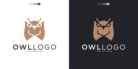 Obraz premium Owl logo design vector icon concept