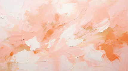Rough oil paint texture background, abstract pattern of peach brush strokes on canvas. Theme of...