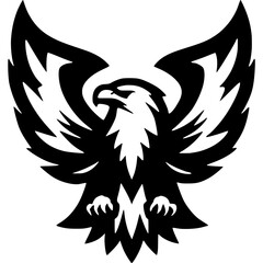 Eagle vector, flat icon, black