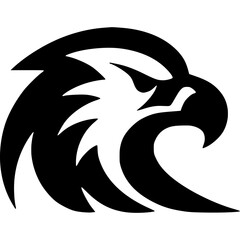 Eagle vector, flat icon, black