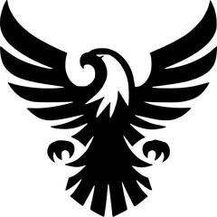 Eagle vector, flat icon, black