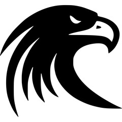 Eagle vector, flat icon, black