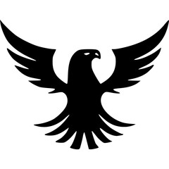 Eagle vector, flat icon, black