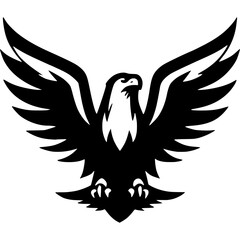 Eagle vector, flat icon, black
