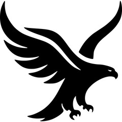 Eagle vector, flat icon, black
