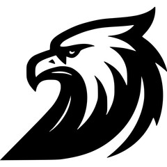 Eagle vector, flat icon, black