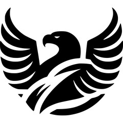 Eagle vector, flat icon, black