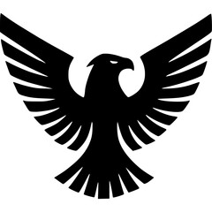 Eagle vector, flat icon, black
