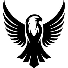 Eagle vector, flat icon, black