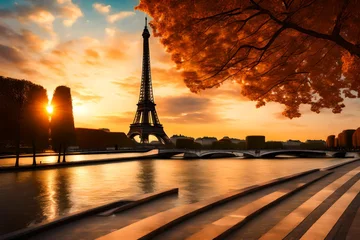  eiffel tower at sunset © hassan