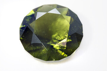 Vltava, or moldavite, is a precious stone, a natural green colored glass with a surface structure...