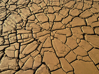 Dry cracked soil texture by drought