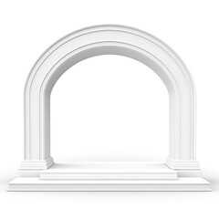 Fototapeta premium Simple trade show event arch gate isolated on white background Exhibition gate.