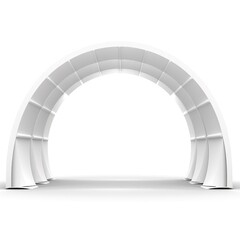 Trade show event arch gate isolated on white background Exhibition gate.