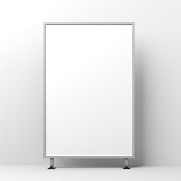 Empty presentation advertising poster banner standy board mockup.