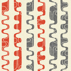Seamless abstract mid century modern pattern for backgrounds, fabric design, wrapping paper. Retro design. Vector illustration.