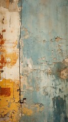 An old wall with peeling paint and peeling paint - obrazy, fototapety, plakaty