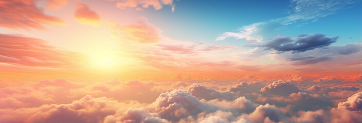 Fototapeta premium beautiful sunset sky background