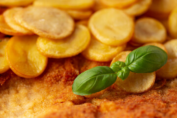 Baked potato close-up, food delivery, fast food