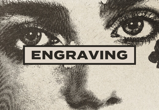 Engraving Halftone Risograph Photo Effect Paper Texture Template Mockup Overlay Style