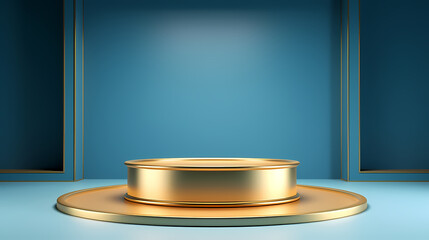 Simple product booth, podium, stage, product commercial photography background, cosmetics booth, 3D rendering