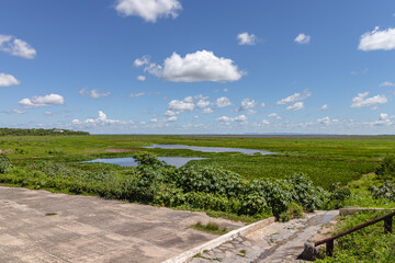 paisagem natural na cidade de Puerto Suarez, Bolívia, divisa com Mato Grosso do Sul, Brasil