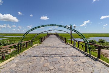 mirante na cidade de Puerto Suarez, Bolívia, divisa com Mato Grosso do Sul, Brasil