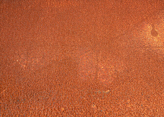 Old abstract light metal texture covered with red rust for background design, horizontal...