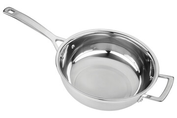 Pan or Wok. Stainless steel wok pan non-stick without lid. Scratch Proof metal cookware for gas,...