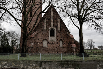 Abandoned depopulated town and houses in Poland in the village of Żukowice. Contaminated area near the Głog&oacute;w Copper Smelter