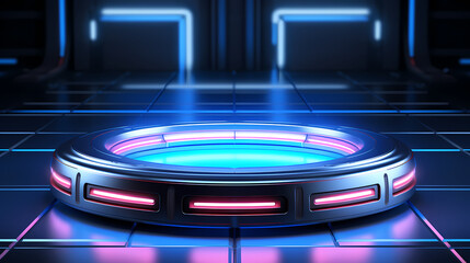 Simple product booth, podium, stage, product commercial photography background, cosmetics booth, 3D rendering