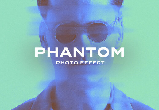 Ghost Phantom Photo Effect Paper Texture Template Mockup Overlay Style