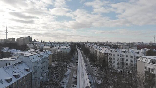 Isestra&szlig;e Hamburg verscheit im Winter