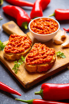 Ajvar, balkan pepper spread food