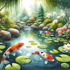 pond in the garden