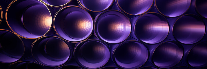 Abstract purple metallic pipes background