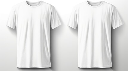 Blank white t shirt mockup template for front and back design print and branding presentation