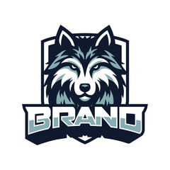 wolf sports logos, emblems, badges, esport, gaming, Vector