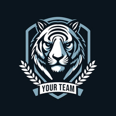 tiger sports logos, emblems, badges, esport, gaming, Vector