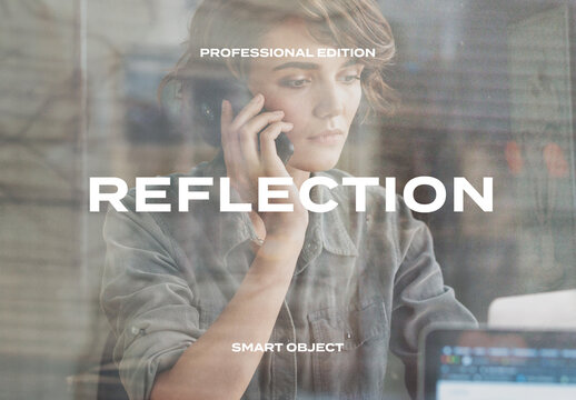 Reflection Window Light Leak Photo Effect Paper Texture Template Mockup Overlay Style