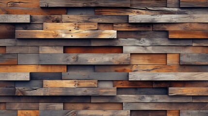 : An artistic and abstract rendition of wooden planks, with varying brown tones creating a visually striking pattern. 8k