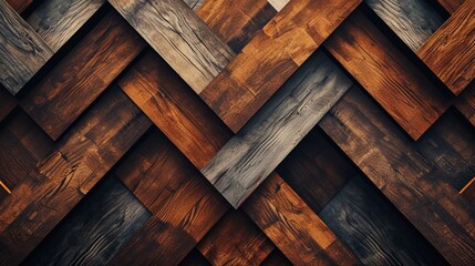: An artistic and abstract rendition of wooden planks, with varying brown tones creating a visually striking pattern. 8k