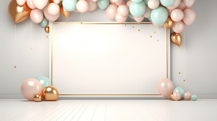 Obraz na płótnie Canvas Holiday party background, New Year, birthday, celebration, Christmas background with blank copy space