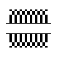 Geometric Split Frame Monogram Design, Copy space for monogram, badge, insignia, logo, emblem or symbol. 
