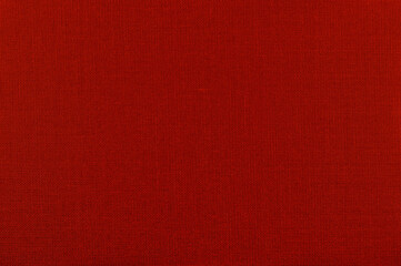 Natural Bright Carmine Red Fiber Linen Cloth Book Binding Texture Pattern, Large Detailed Horizontal Macro Closeup, Textured Vintage Fabric Burlap Canvas Background, Blank Empty Copy Space - 704700737