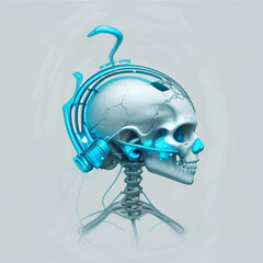 3d rendered illustration of a human skull