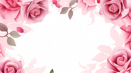 Floral frame with decorative flowers, decorative flower background pattern, floral border background