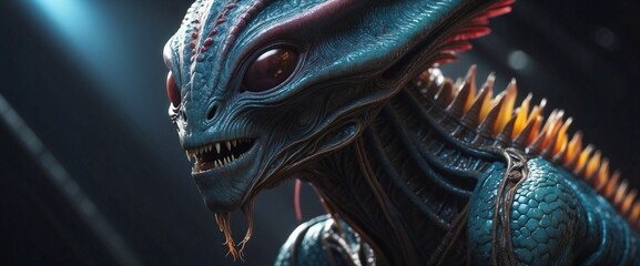 Portrait of an alien. Generative AI